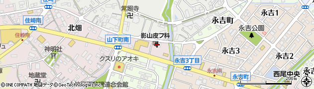 愛知県西尾市住崎町（流）周辺の地図