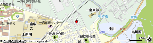 愛知県豊川市上長山町（宝）周辺の地図