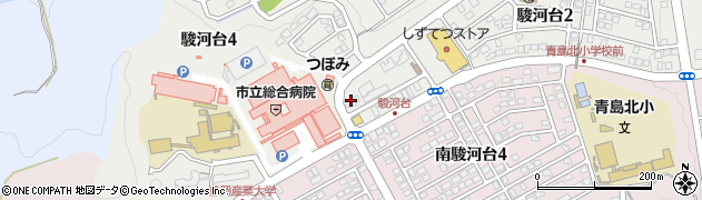 青島第五自治会駿河台コミュニティーセンター周辺の地図