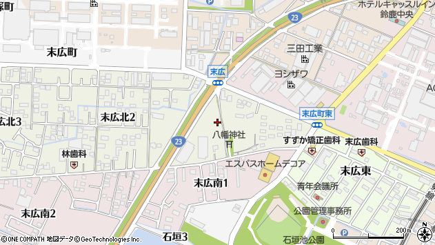 〒513-0854 三重県鈴鹿市末広北の地図