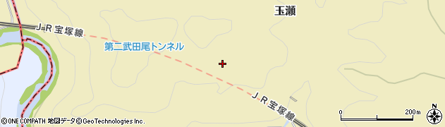 第二武田尾トンネル周辺の地図