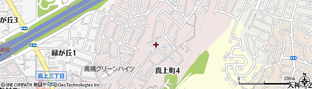 大阪府高槻市真上町周辺の地図