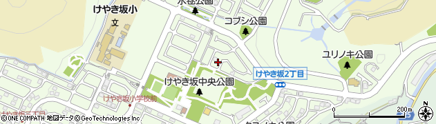 兵庫県川西市けやき坂周辺の地図
