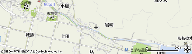 愛知県幸田町（額田郡）荻（岩崎）周辺の地図