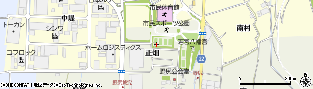 京都府八幡市野尻（正畑）周辺の地図