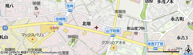 愛知県西尾市住崎町北畑28周辺の地図
