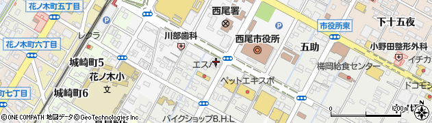 碧海信用金庫西尾支店周辺の地図