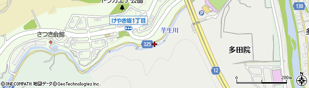 兵庫県川西市多田院周辺の地図