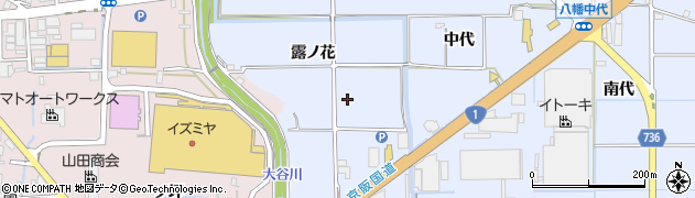 京都府八幡市戸津（露ノ花）周辺の地図