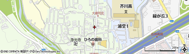 高槻大蔵司郵便局 ＡＴＭ周辺の地図