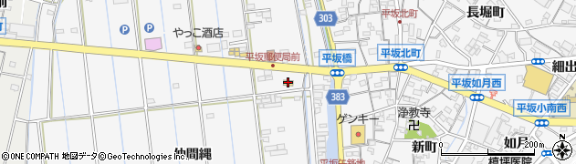セブンイレブン西尾平坂町店周辺の地図