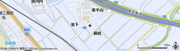 愛知県豊川市赤坂町（横枕）周辺の地図