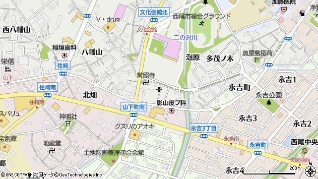 〒445-0877 愛知県西尾市山下町の地図