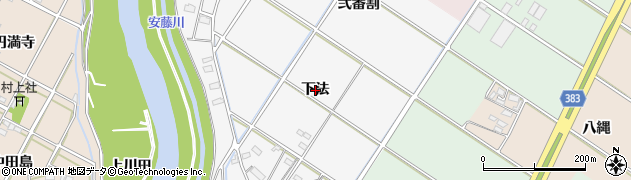 愛知県西尾市大和田町（下法）周辺の地図