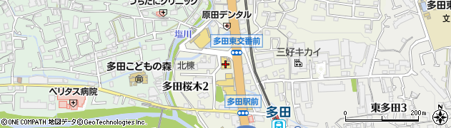 洋服の青山川西店周辺の地図