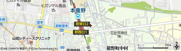 兵庫県たつの市龍野町中村442周辺の地図