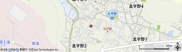 兵庫県姫路市北平野2丁目周辺の地図