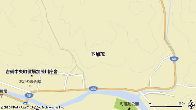 〒709-2331 岡山県加賀郡吉備中央町下加茂の地図