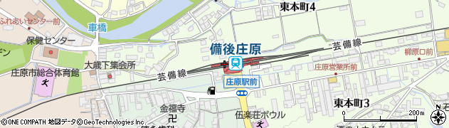 広島県庄原市周辺の地図
