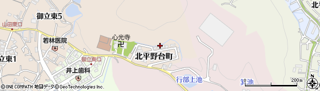 兵庫県姫路市北平野台町周辺の地図