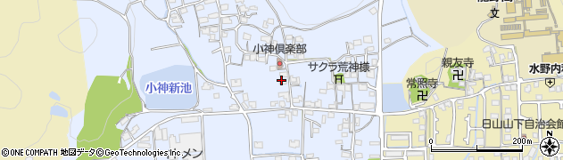 兵庫県たつの市揖西町小神周辺の地図