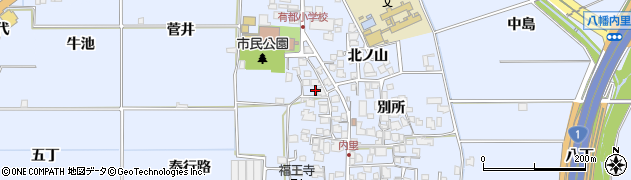 京都府八幡市内里北ノ口1周辺の地図