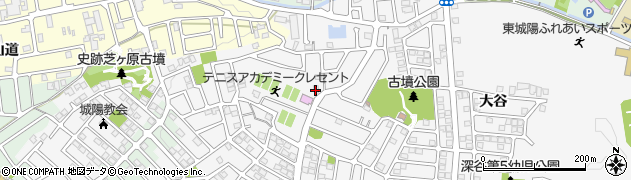 京都府城陽市寺田大谷周辺の地図