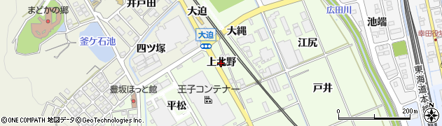 愛知県幸田町（額田郡）六栗（上北野）周辺の地図