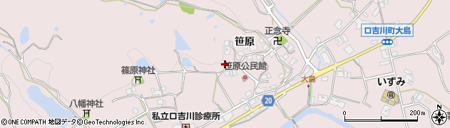 兵庫県三木市口吉川町笹原周辺の地図