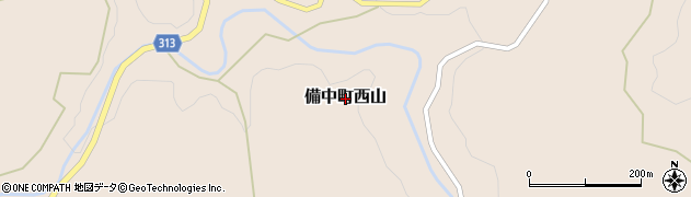 岡山県高梁市備中町西山周辺の地図