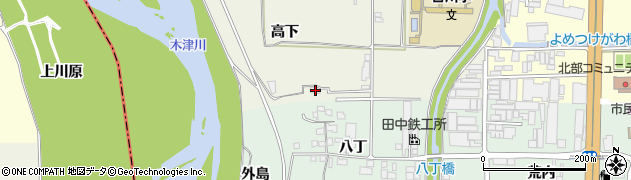 京都府城陽市上津屋（高下）周辺の地図