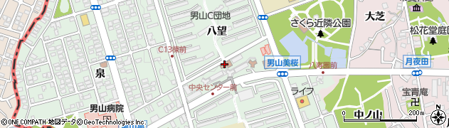 八幡男山郵便局周辺の地図