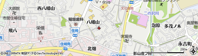愛知県西尾市山下町周辺の地図