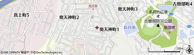 大阪府高槻市奥天神町周辺の地図