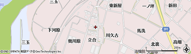 愛知県豊川市江島町立合周辺の地図