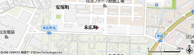 三重県鈴鹿市末広町周辺の地図