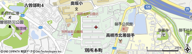 大阪府高槻市別所本町周辺の地図