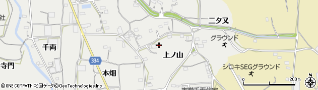愛知県豊川市千両町（上ノ山）周辺の地図