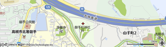 大阪府高槻市安満磐手町周辺の地図