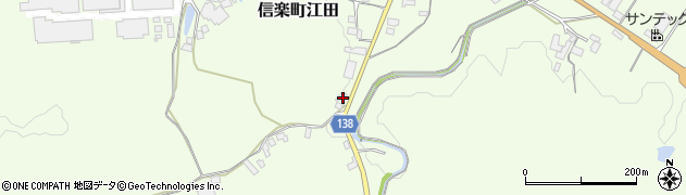 滋賀県甲賀市信楽町江田122周辺の地図