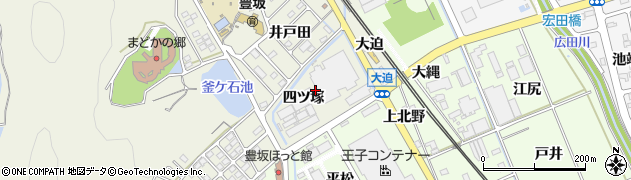 愛知県幸田町（額田郡）野場（四ツ塚）周辺の地図