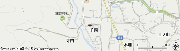 愛知県豊川市千両町千両周辺の地図