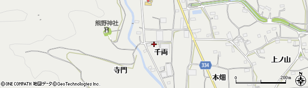 愛知県豊川市千両町（千両）周辺の地図