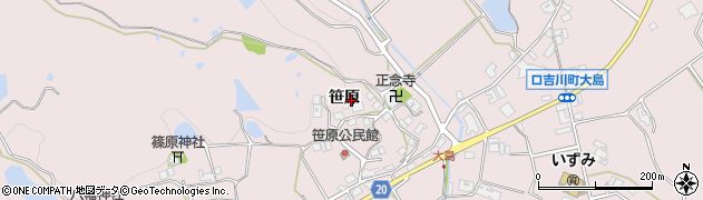 兵庫県三木市口吉川町笹原114周辺の地図