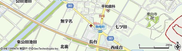 愛知県西尾市家武町長台4周辺の地図