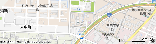 三重県鈴鹿市安塚町1516周辺の地図