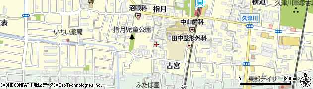 京都府城陽市平川指月21周辺の地図
