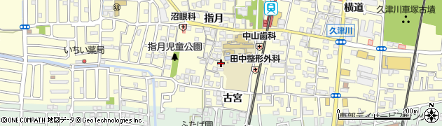 京都府城陽市平川指月23周辺の地図