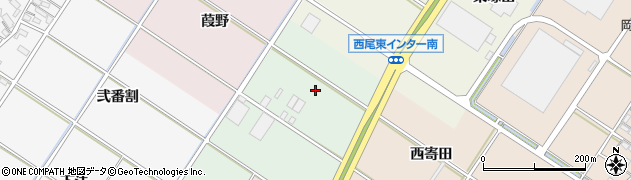 愛知県西尾市高河原町（外野）周辺の地図