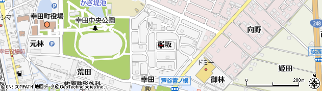 愛知県幸田町（額田郡）菱池（桜坂）周辺の地図